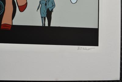 Philippe Berthet - Pin-up L'avion - Sérigraphie - signée 2