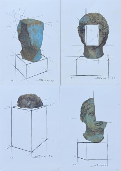Sacha SOSNO - Les huits manières de filer la soie - 8 lithographies signée planche 2