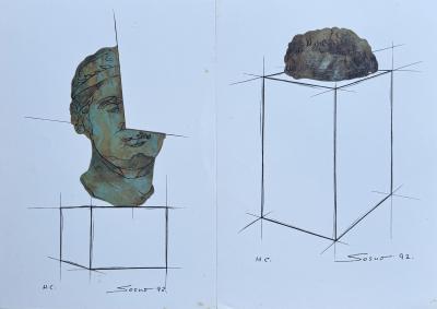 Sacha SOSNO - Les huits manières de filer la soie - 8 lithographies signée planche 2