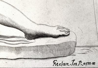 Claude Mellan (Attrib.), Statue d’un homme à terre, gravure, vers 1646 2