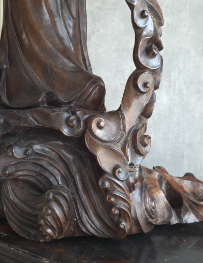 Japon - Période Meiji - Sculpture divinité asiatique XIXème 2