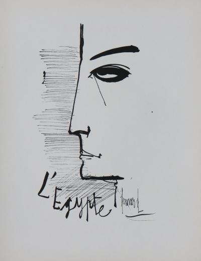 Bernard BUFFET: Egypt, Original signed engraving 2