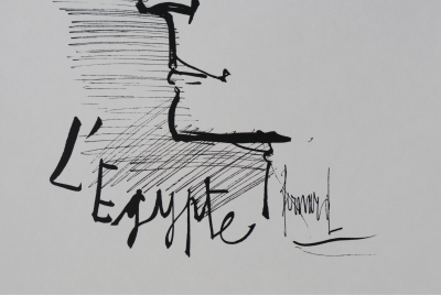 Bernard BUFFET: Egypt, Original signed engraving 2