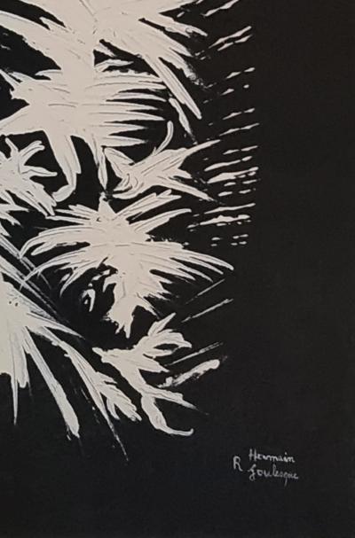 Régine Hermain-Goulesque - Hana (Fleur), 1984 - Huile sur papier 2