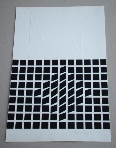 Victor VASARELY - Likka - 2 relief, 1961 - Original screenprint signed 2