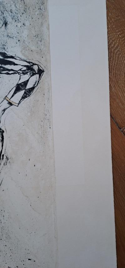 Bernard Locca - Harlequin, 1980 - Original lithograph, signed and numbered 2