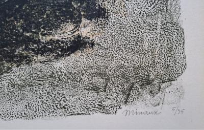 André Minaux - Barque échouée - Lithographie originale signée et numérotée 2