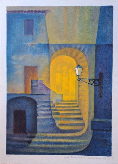 Louis Toffoli - Nuit à Venise - Lithographie originale signée et numérotée 2