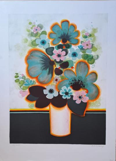 Frédéric Menguy - Un bouquet d’anémones - Lithographies originales signée et numérotée 2