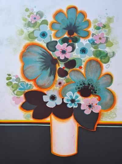 Frédéric Menguy - Un bouquet d’anémones - Lithographies originales signée et numérotée 2
