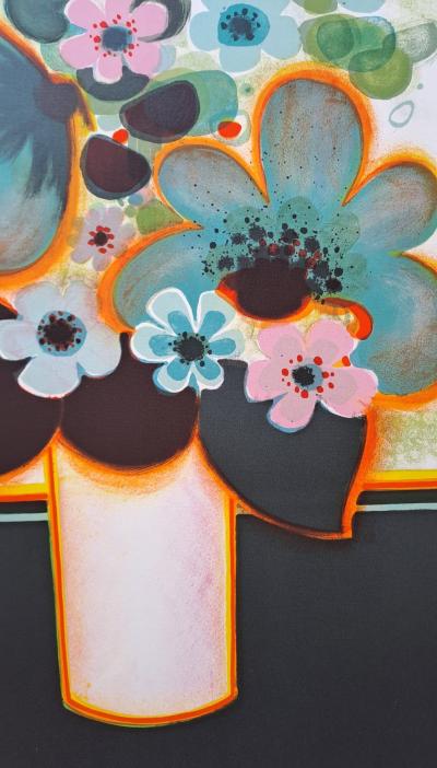 Frédéric Menguy - Un bouquet d’anémones - Lithographies originales signée et numérotée 2