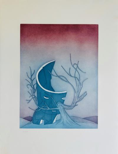 Jean-Michel FOLON - Les ruines circulaires, 1974 - Eau-forte originale signée au crayon 2