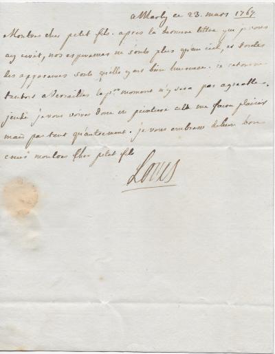 LOUIS XV - Lettre autographe signée à Ferdinand 1er de Parme 2