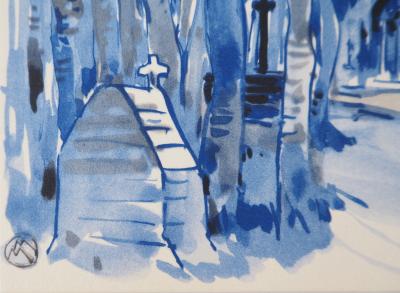 Mathurin MEHEUT : Bretagne, La Chapelle à la Fontaine, Héliogravure Signée 2