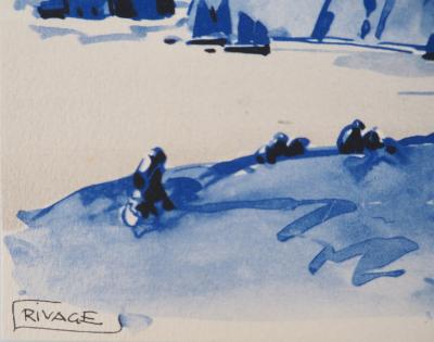 Mathurin MEHEUT : Bretagne, Le Rivage, Héliogravure Signée 2