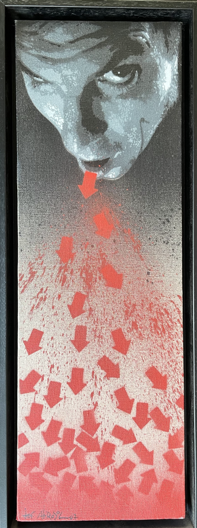 JEF AEROSOL - Autoportrait - Œuvre originale sur toile  signée 2