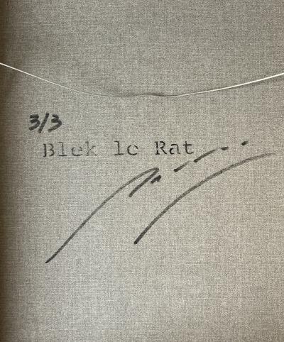 BLEK LE RAT - Pochoir et peinture aérosol sur toile signé et daté 2