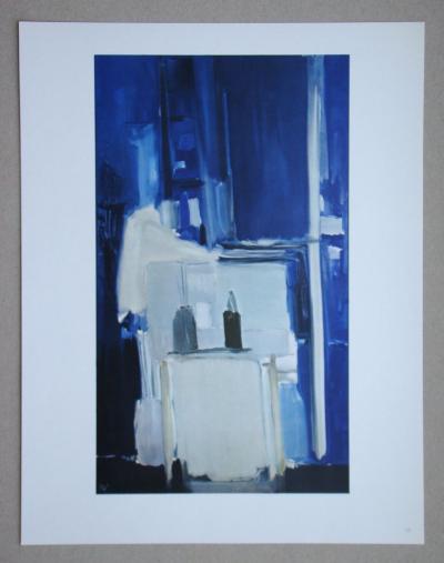 Nicolas DE STAËL (d’après) - Coin d’atelier, fond bleu, 1960 - Lithographie offset signée 2