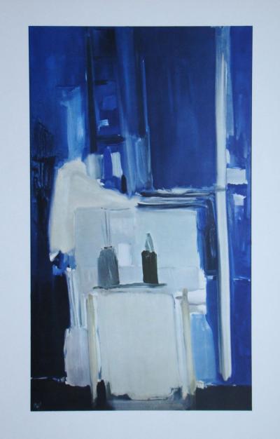 Nicolas DE STAËL (d’après) - Coin d’atelier, fond bleu, 1960 - Lithographie offset signée 2