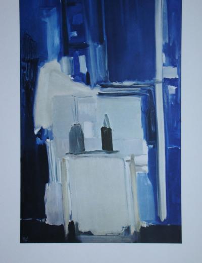 Nicolas DE STAËL (d’après) - Coin d’atelier, fond bleu, 1960 - Lithographie offset signée 2