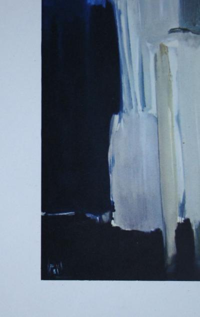 Nicolas DE STAËL (d’après) - Coin d’atelier, fond bleu, 1960 - Lithographie offset signée 2