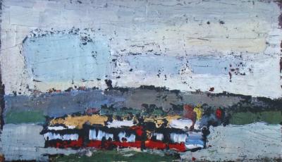 Nicolas DE STAËL (d’après) - Rosny, bateau sur la Seine, 1960 - Lithographie offset