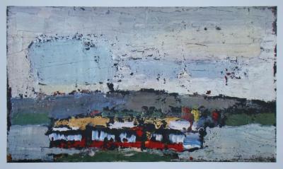 Nicolas DE STAËL (d’après) - Rosny, bateau sur la Seine, 1960 - Lithographie offset 2