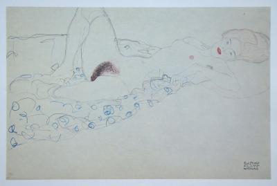 Gustav KLIMT (after) - Erotic drawing, 1979 - Offset lithography 2
