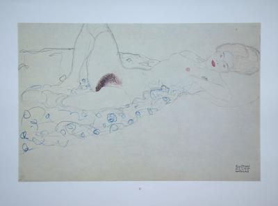 Gustav KLIMT (after) - Erotic drawing, 1979 - Offset lithography 2