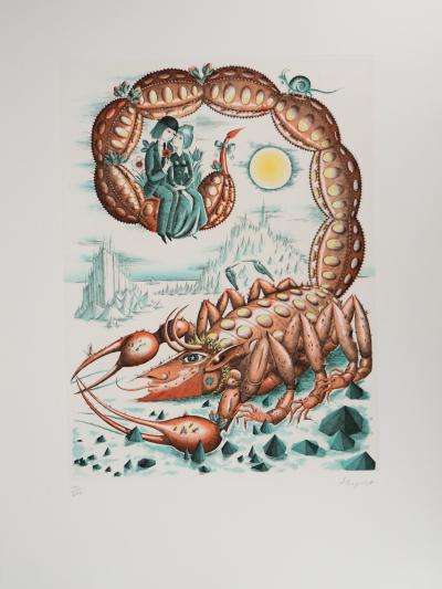 Raymond PEYNET : Zodiaque, le Scorpion, Gravure originale signée 2