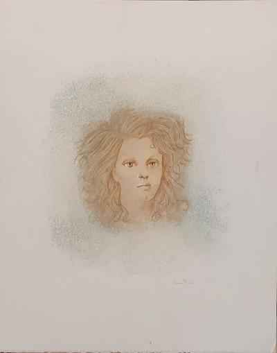 Leonor Fini - Portrait d'une femme - Lithographie signée au crayon 2