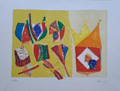 Daniel Humair - Composition I - Lithographie originale signée et numérotée 2