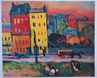 Wassily Kandinsky (d’après) - Maisons à Munich - Tirage d’art de luxe 2