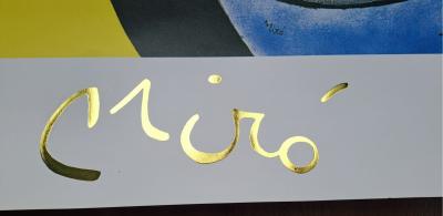 Joan Miro (d’après) - Les échelles en roue de feu traversant l’azur - Affiche 2