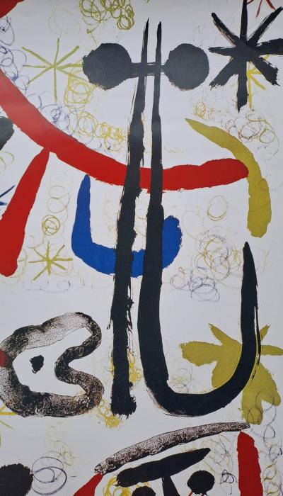 Joan Miro (d’après) - Personnage et animaux - Affiche 2