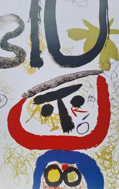 Joan Miro (d’après) - Personnage et animaux - Affiche 2