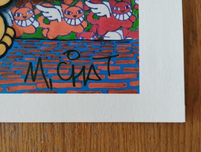 M Chat - Purr and Winged Cat, 2023 - Signed screenprint 2