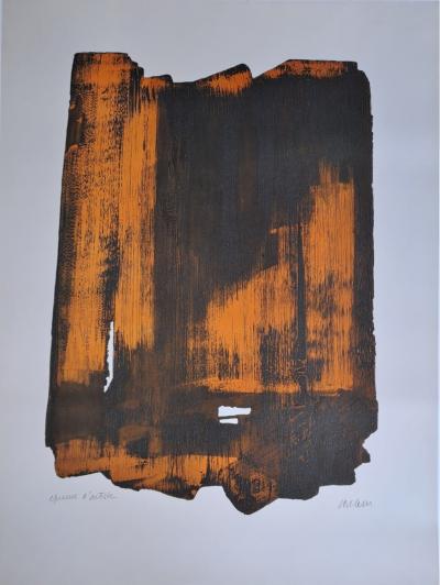 Pierre Soulages (d’après) - Eau-forte XVI, 1961 - Affiche 2