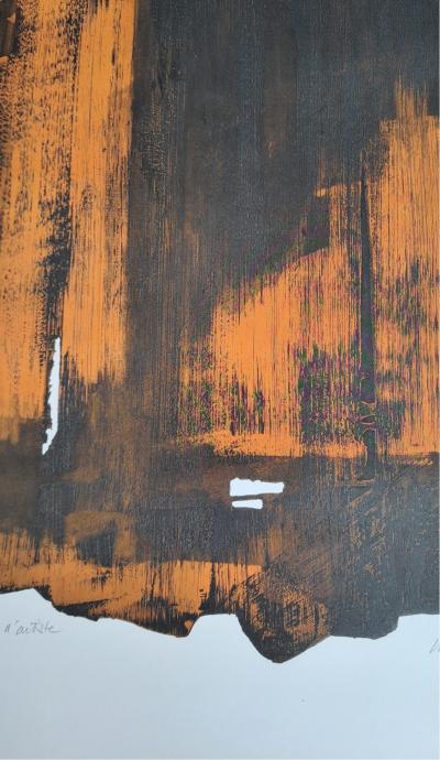 Pierre Soulages (d’après) - Eau-forte XVI, 1961 - Affiche 2