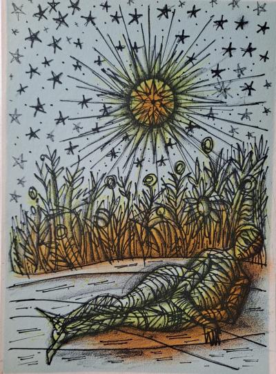 Jean Carzou - Rêverie au milieu des champs - Lithographie originale 2