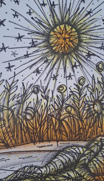 Jean Carzou - Rêverie au milieu des champs - Lithographie originale 2