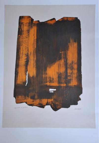 Pierre Soulages (d’après) - Eau-forte XVI, 1961 - Affiche 2