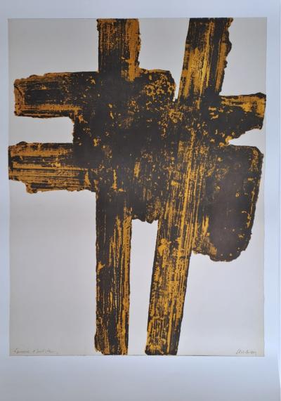 Pierre Soulages (after) - Etching XVIII, 1962 - Poster 2