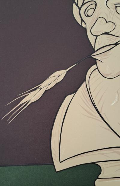 Valerio Adami - Le philosophe - Lithographie originale, en couleurs 2