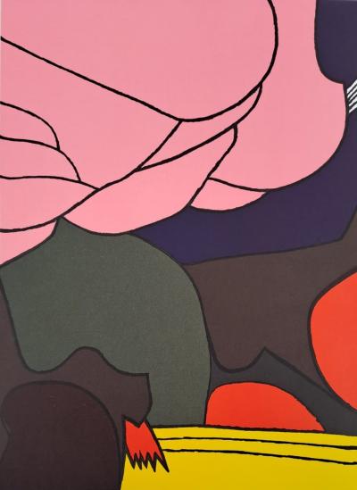 Valerio Adami - Composition - Lithographie originale, en couleurs 2