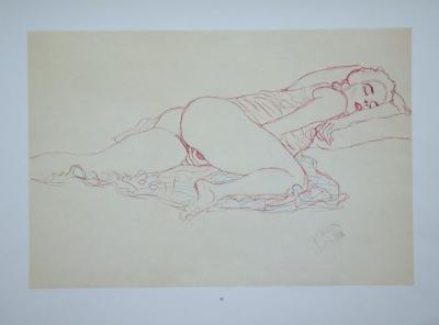 Gustav KLIMT (after), Erotic drawing, 1978 - Offset lithography 2