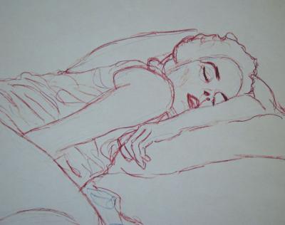 Gustav KLIMT (after), Erotic drawing, 1978 - Offset lithography 2