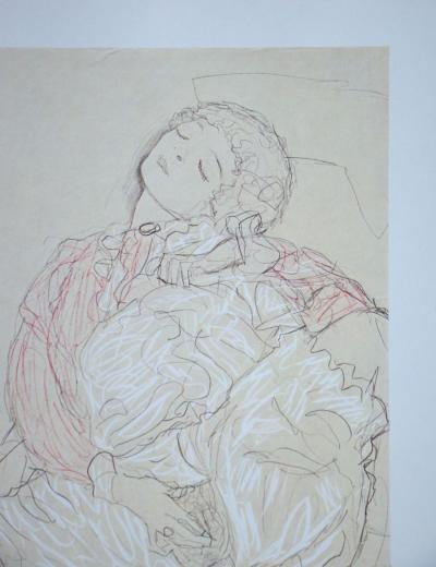 Gustav KLIMT (d’après), Dessin érotique, 1978 - Lithographie offset signée 2