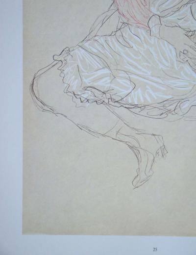 Gustav KLIMT (d’après), Dessin érotique, 1978 - Lithographie offset signée 2