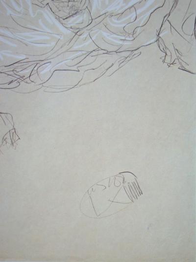 Gustav KLIMT (d’après), Dessin érotique, 1978 - Lithographie offset signée 2